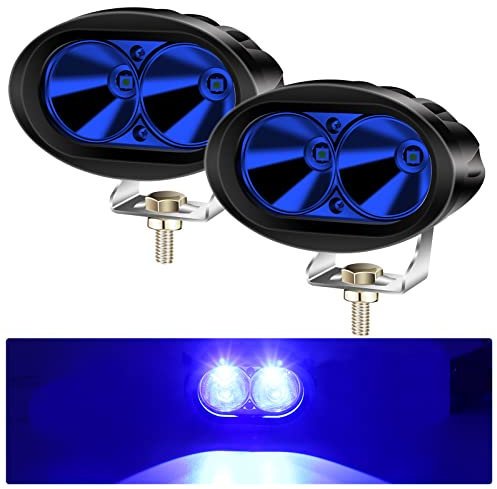 Biqing 2PCS 20W Luce Blu di Sicurezza per Carrelli Elevatori,12V 24V Spia Lampada Magazzino per la Luce del Lavoro del Trattore del Camion Offroad LED