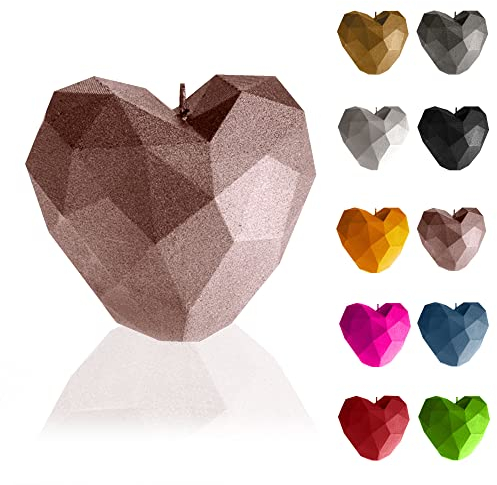 Candellana Heart Low-Poly - Candela per San Valentino - Candele di San Valentino - Idea regalo - Candela Cuore - Deco romantica - Candele d'amore - Regalo fatto a mano