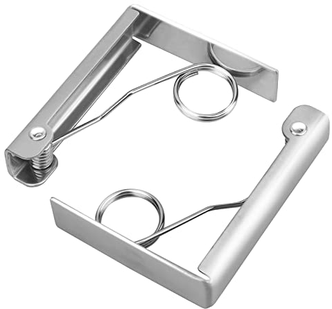 2pcs Table Cloth Holder Clips,Stainless Steel Table Cloth Clips,Large Spring Loaded Table Cloth Clamps Tablecloth Holder Clamps for Home Party Picnic,7.6 x 6 cm