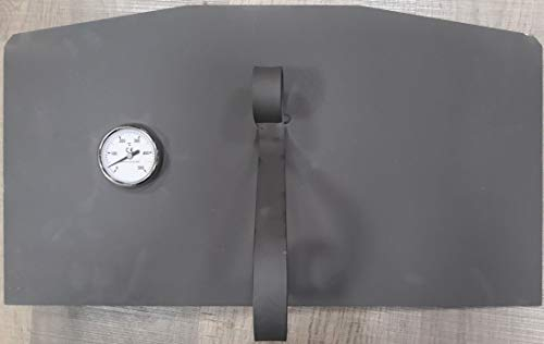 Puerta de chapa para horno de leña con termómetro hasta 500°