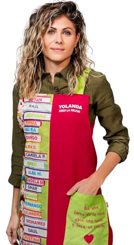 Babi personalizado para maestras/profesoras. Estola personalizada. Regalos para profesores. Ideal para regalar en fin de curso. Regalos originales para profes. Personalizado con vinilo MULTICOLOR