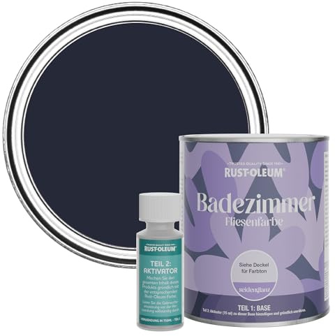 Rust-Oleum Black Water-Resistant Bathroom Tile Paint in Satin Finish - Dark Magic 750ml