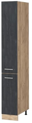 Vicco Pharmacy cabinet Raul, Black concrete/Gold power oak, 30 cm