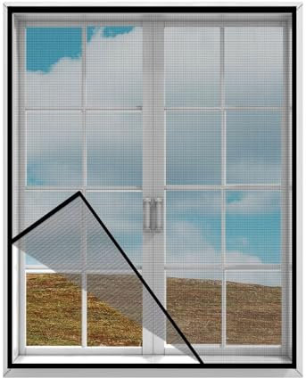 Fiberglass Fly Screen 60x170cm Black Fly Screen Window Roller Blind Insect Protection for Balcony Door Living Room Skylight Floor-to-Ceiling Window