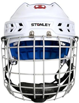 LOVIVER Hockeyhelm-Ausrüstung, verstellbar, für Herren und Damen, professioneller weißer Sporthelm, Schlittschuhhelm für Spielübungen, L