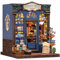 CUTEBEE Book Nook Kit - DIY Miniature Dollhouse Kits for Adults, 3D Puzzle Wooden Bookends Bookshelf Decor, Gifts for Family, Friends (Journey Trace Bookshop)