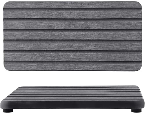NiuYichee 2 PCS Water Absorbent diatomite Coasters, 7.1 x 3.5 Water Absorbing Stone Tray for Sink, Stone Drying mat for Kitchen Counter, Stone soap Tray Used for Hand Soaps & toiletries & Plants