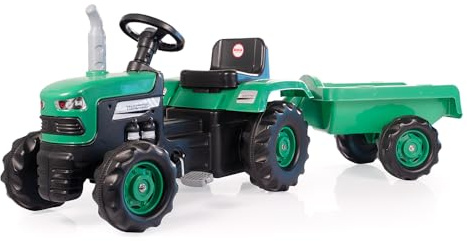 Dolu Oyuncak San.Ve Tic.A.S. - 8053 Trattore con Pedale Ride On Con Rimorchio, Verde