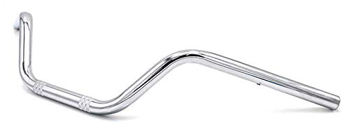 BHYShop 7/8 22mm Vintage Retro Guidon Universel Drag Barre Droite Chopper Bobber Cruiser Custom CG (Chrome)