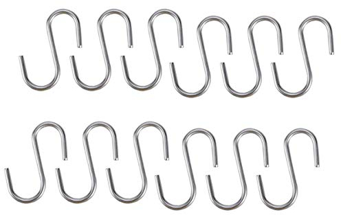 VALICLUD 10pcs S Hooks Small Hooks 1. 5 Zinc Plating Metal S for Hanging for Kitchen Bathroom Bedroom