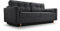 Fabryka Mebli Idźczak Schlafsofa Pastella - 213 x 98 x 83 cm - Ausklappbares Sofa mit Schlaffunktion, Bettkasten, Hilfsautomat - 3-Sitzer-Sofa für Wohnzimmer, Gästezimmer - Dunkelgrau (Queens 23)