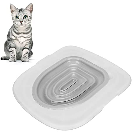 ciciglow Kit Apprentissage Toilette Chat, Entraîneur de litière pour Chat,Kit d'entraînement pour Toilettes, Réutilisable Système d'entraînement de litière pour Chaton