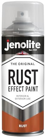 JENOLITE Peinture en Spray Effet Rouille | LOOK & FEEL ROUILLÉ | 400ml | Peinture Texturée Aspect Métal Rouillé et Vieilli | Peinture Multi-Surface | Idéal pour Bricolage | Intérieur & Extérieur