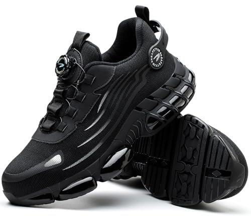 FOGOIN Sicherheitsschuhe Herren S3 Explorer 3.0 Sportliche Arbeitsschuhe Leicht Trends Drehknopf Anti-Smash und Anti-Punktur Arbeit Versicherung Schuhe Unisex