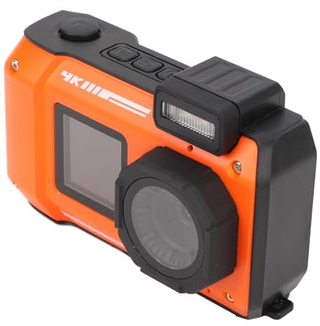 Caméra sous-Marine 4K 65MP, Appareil Photo Numérique étanche, Appareil Photo Autofocus Portable, Double écran 2,88 Pouces 1,44 Pouces, 2500 MAh, Appareil Photo étanche 33 Pieds,