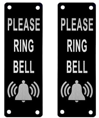 USHXVG 2 doorbell stickers, self-adhesive doorbell stickers, bathroom door number, doorbell door number, metal door stickers, self-adhesive wall doorbell stickers, doorbell signs