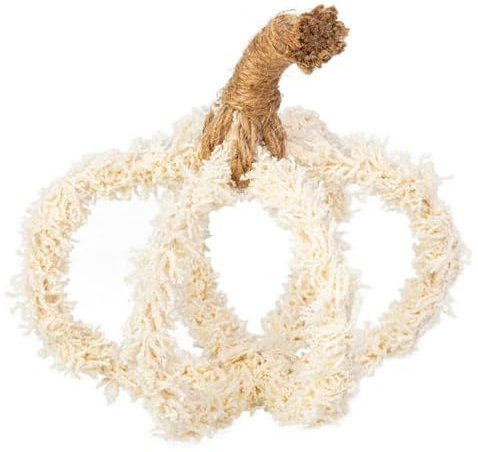 mica Living Dekokürbis - weiß/braun - ca. 16 x 16 x 16 cm