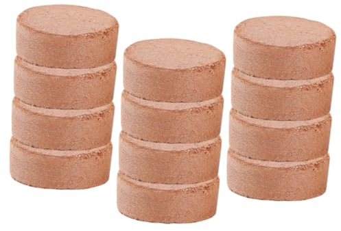 Toyvian 60piezas Bloque De Plántulas De Salvado Natural Suelo Nutritivo para Viveros Bloques De Tierra Compactada para Jardinería para Plantas De Interior y Cactus Descompresible