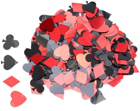 WEKAMOS Coriandoli Poker Colorati 90g per Feste e Matrimoni, Decorazioni Tavolo Resistenti e Sparsi, Accessori Festa e Adulti, Decor Fai-da-te e Bomboniere Stile Casuale