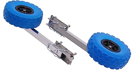 EasegantEl Roue de Remorque Bateau Gonflable,avec Cadre en Acier Inoxydable,Jusqu'à 150 kg,Transport Facile Universel, Plage Sable Gravier,Pneus Mousse Haute Qualité,Durable Robuste Résistant