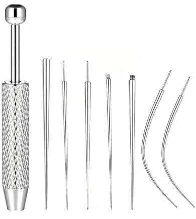 XETHI Outil de retrait de boucles d'oreilles en acier inoxydable | Outil pour changer les piercings (oreilles, nez, lèvres) avec pince