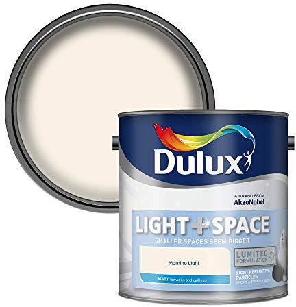 Dulux Light and Space Matt Emulsion Paint For Walls And Ceilings - Morning Light 2.5 Litres