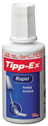 10 Maxi-Sparpack Tipp-Ex 8119143 Korrekturfluid Rapid (Flasche 25ml) weiß