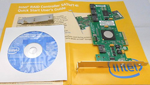 Intel SASWT4I controlado Raid PCI Express x4 3 Gbit/s - Controlador Raid (SAS, SATA, Serial ATA II, PCI Express x4, Altura Media (Perfil bajo), 0,1,1E, 3 Gbit/s, Low Profile MD2 Card)