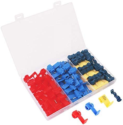 GTIWUNG 70 Pezzi Morsetti di Derivazione Connettori Kit, Morsetti Elettrici Connettori Rapidi, giunti connettori elettrici, Quick Lock Splice filo, Terminali Crimpare Isolati