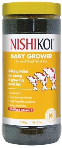 Nishikoi Baby Grower Sinking Food for Small Koi/Pond Fish - Micro Pellets - 750g