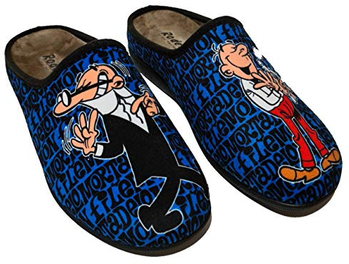 Rodevil Zapatillas cómodas andar por casa Mortadelo y Filemón - Licencia Oficial (45 EU, Sistema tallas calzado EU, Adulto, Números, mediano, 45)