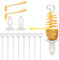 Taglia Patate a Spirale,12 Pezzi Taglierina a Spirale,Creativo Spirale Della Patata,Potato Spiral Cutter,Taglierina Manuale Della Patata,per Frutta Verdura Carne alla Griglia Campeggio Feste