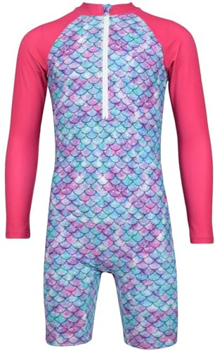 A2Z 4 Kids Filles Une Pièce Combinaison De Plongée Maillot Bain Surfant Plongée Confortable Séchage Rapide Swimming Suit UPF 50+ UV Éruption Cutanée Protectrice Garde Nager Porter Âge 2-29