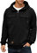 QIXING Herren Cargo Hoodie Viertelreißverschluss Sweatshirt Taktischer Pullover Lässiger Gym Sportlicher Loser Kapuzenpullover (Schwarz, L)