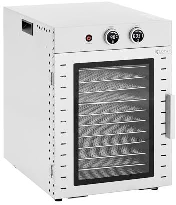 Royal Catering Essiccatore per alimenti 1000 W 12 ripiani 40 l Essiccatore alimentare Essiccatore frutta e verdura Essiccatore funghi Essiccatori professionali per alimenti