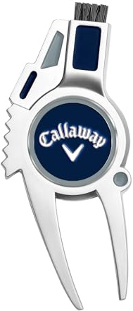 Callaway, 4-in-1, Golf, Pitchgabel, Reparaturwerkzeug, Marineblau/Silber