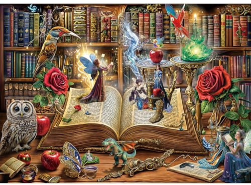 Puzzles 1000 Pieces for Adults jigsaw puzzles for adults 1000 Piece Puzzle Challenging Game for The Whole for Women, Gifts for Men, Theme:Magic Book House