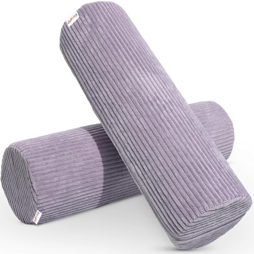 Linodino® Kuschelrollen – Spielsofa Add-ons im 2er-Set | Erweiterungs-Bauteile als Armlehnen, Rollelemente oder kreatives Bauteil für das Kinderzimmer I Oktopus Lila