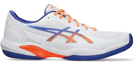ASICS Men's Solution Swift FF 2 Padel Sneaker, White Dark Cobalt, 5 UK