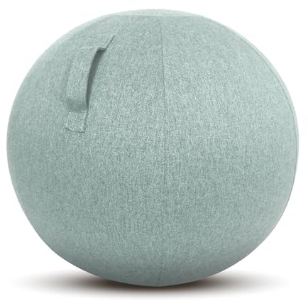 kenoko Ergonomique Ballon Bureau Siège NAMI 55 cm | Idéal pour Bureau, Yoga et Grossesse | Revêtement Lavable | Boule Gonflable avec Pompe Incluse | Couleur: Menthe