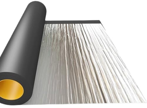 Asphalt Roofing Felt Adhesive for Sheds, Roof Felt Roll Repair Tape, Roofing Sheets Waterproof Aluminum Foil, Shed Membrane Thermal Insulation for Walls Roofs Floors Lofts Garden(39x157inch)