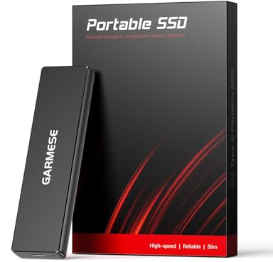 GARMESE Portable External SSD 500GB, Up to 1000MB/s, USB 3.2 Gen 2 External Solid State Drive, USB-C SSD for PC, Laptop, Mac, Tablet & Game Console
