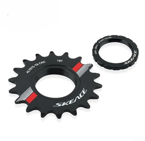 Yhenlovtt Roue libre de vélo à vitesse unique 14T, 15T, 16T, 17T, 18T - Alliage d'aluminium fileté - Remplacement pour composants de cyclisme (18T)