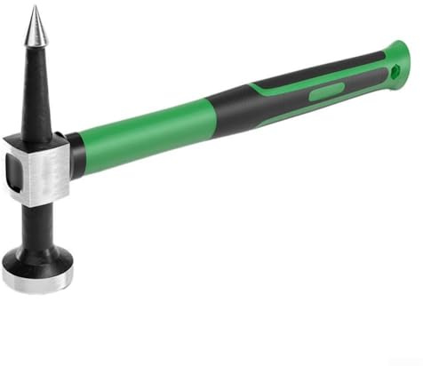 Marteau à tôle 315 mm avec têtes plates, carrées et pointues, outil de rabotage de carrosserie en acier à haute teneur en carbone pour réparation de voiture (tête pointue)