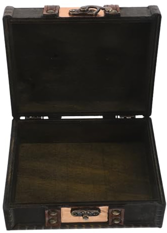 BESTYASH Scatola Portagioielli Cinese in Legno Retrò Scomparti Custodia Decorativa Portaorecchini e Anelli Organizer Vintage per Gioielli e Piccoli Accessori da Scrivania