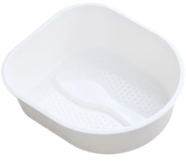 Cirraorive Vaschetta per Pediluvio, Vasca per Immersione Dei Piedi, Vasca Massaggiante Portatile, Comoda Vaschetta per Pediluvio, Secchio Massaggiante per Donne, Bianco