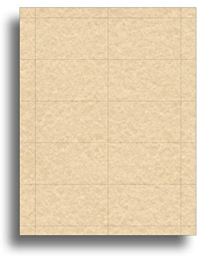 Parchment Style Business Cards - 25 Sheets / 250 Business Cards - 65lb Cover (176 gsm) (Brown)