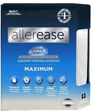Aller-Ease Maximum Allergy Mattress Protector, Queen