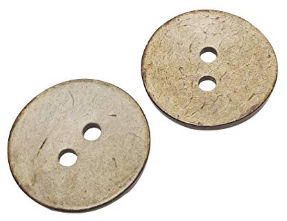Chenkou Craft 30pcs Brown Natural Coconut Coco Button 2 Holes Craft Clothe Sewing (1 1/2(38mm))