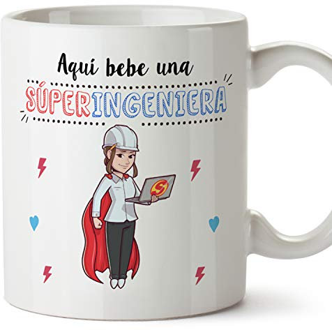 MUGFFINS Taza Ingeniera (Superhéroes() - Regalos Originales y Divertidos de Ingeniería